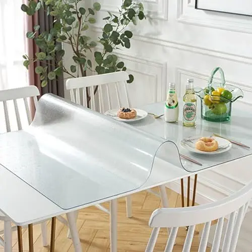 Produktbild: haiyusm Tischdecke Transparente Tischschutzfolie Hochwertige Tischfolie Abwischbar Wasserdicht öLbestäNdig rutschfest Kratzfest Pflegeleicht Größe wählbar (Matte,30cm×40cm)