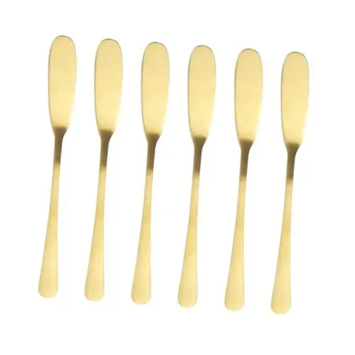 Produktbild: HAKIDZEL 6stücke Edelstahl-buttermesser Und Inklusive Sahnemesser Und Marmeladenstreicher Aus Rostfreiem Stahl Gefertigt Für Küche Und Backwerkzeuge Geeignet