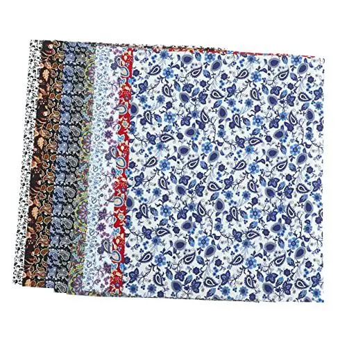 Produktbild: HAKIDZEL DIY Liefert Scrapbooking-Tuch 10 Stück Stoffwürfel Baumwolle Spannbettlaken Komplett Sommerlaken Sommersachen Moderner Quiltstoff Quiltstoff Stoffreste Bündel Blatt DIY Nähen