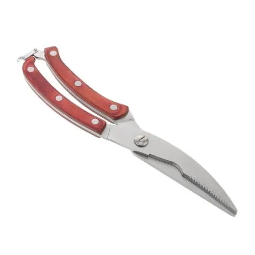 Produktbild: HAKIDZEL Edelstahl Küchenschere Für Und Geflügel Multifunktionale Schere Mit Ergonomischem Griff Zum Schneiden Von Hähnchen Gemüse Und Fisch Praktische Allzweckschneider Für Jeden