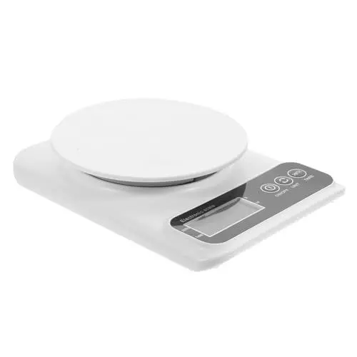 Produktbild: HAKIDZEL Elektronische Küchenwaage kitchen scale küchenwaagen kpchenwaagen digitale Lebensmittelwaage hohe Präzision Backwaage Gramm- elektronische Waage Schmuck Waage Abs Weiß