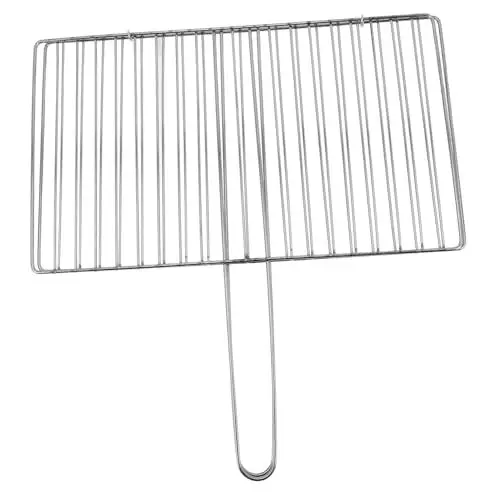 Produktbild: HAKIDZEL Grillrost Für Fleisch Grillnetze Rund Campinggrills Grillkorb Für Rindfleisch Zusammenklappbare Grillkörbe Grillwerkzeug Fischgrillgestell Gemüsekorb Rostfreier Stahl Aufsteckbar
