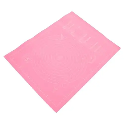 Produktbild: HAKIDZEL Silikon Knetmatte Silikon Backmatte Arbeitsplattenmatte Mehl Rollpad Backzubehör Rutschfeste Matte Fondant Matte Backzubehör Teigrollpad Rollmatte Gebäckmatte