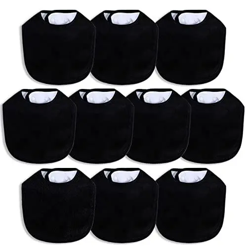 Produktbild: Hakochia Baby Lätzchen Bandana aus Baumwolle wasserdicht superweich saugstark 4-lagig Unisex mit verstellbaren Druckknöpfen für Füttern Zahnen Sabbern Säuglinge 0-36 Monate 10er Pack
