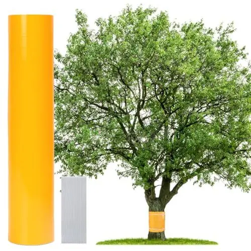 Produktbild: HAKOTOM Leimringe für Obstbäume Selbstklebend 25cmX10m Leimfalle Baumleimring Klebeband Raupenleim für Bäume Klebrige Insektenfallen mit Kabelbinder Baumschutz für Kirschbaum Apfelbaum Pflaumenbaum