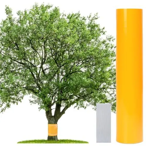 Produktbild: HAKOTOM Leimringe für Obstbäume Selbstklebend 25cmX3m Leimfalle Baumleimring Klebeband Raupenleim für Bäume Klebrige Insektenfallen mit Kabelbinder Baumschutz für Kirschbaum Apfelbaum Pflaumenbaum