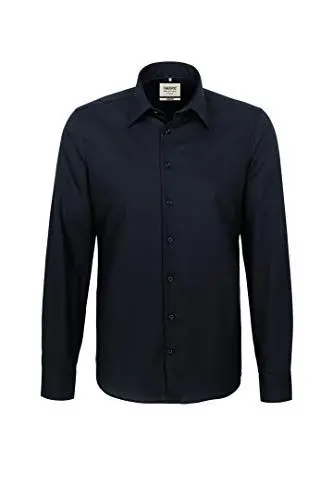 Produktbild: HAKRO Herren Hemd langarm Business Tailored - 105 - schwarz - Größe: L