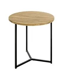 Produktbild: HAKU Möbel Beistelltisch, eiche, schwarz, Ø 50 x H 52