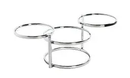 Produktbild: HAKU Möbel Couchtisch Chrom, Metall, Sicherheitsglas - Maße: B 58-140 cm x H 43 cm x T 50 cm, Style: Modern