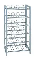 Produktbild: HAKU Möbel Flaschenregal alu, Metall - Maße: B 34 cm x H 72 cm x T 22 cm, Style: Modern