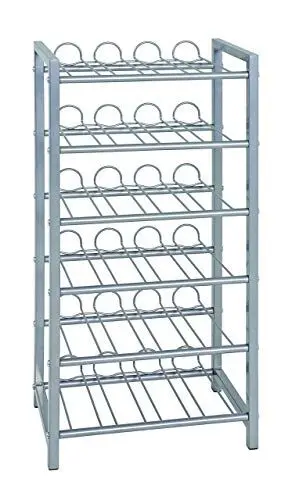 Produktbild: HAKU Möbel Flaschenregal alu, Metall - Maße: B 34 cm x H 72 cm x T 22 cm, Style: Modern