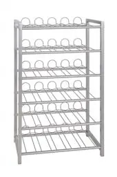 Produktbild: HAKU Möbel Flaschenregal alu, Metall - Maße: B 54 cm x H 90 cm x T 31 cm, Style: Modern