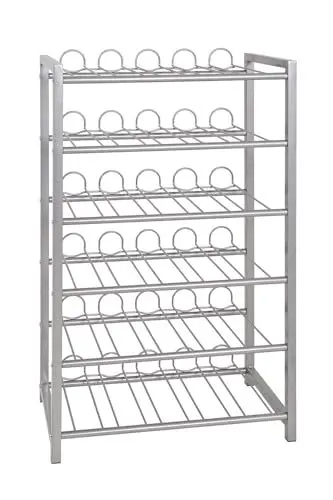 Produktbild: HAKU Möbel Flaschenregal alu, Metall - Maße: B 54 cm x H 90 cm x T 31 cm, Style: Modern