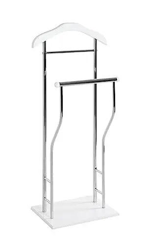 Produktbild: HAKU Möbel Herrendiener chrom, weiß, MDF, Metall - Maße: B 45 cm x H 110 cm x T 30 cm, Style: Modern