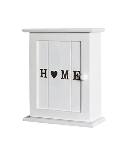 Produktbild: HAKU Möbel Schlüsselkasten weiß, MDF, Metall - Maße: B 26 cm x H 32 cm x T 12 cm, Style: Coastal Furniture