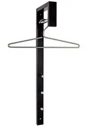 Produktbild: HAKU Möbel Wandgarderobe chrom, schwarz, Metall - Maße: B 4 cm x H 70 cm x T 20 cm, Style: Modern