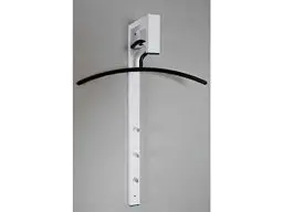 Produktbild: HAKU Möbel Wandgarderobe Chrom, weiß, Metall - Maße: B 4 cm x H 70 cm x T 20 cm, Style: Modern