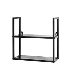 Produktbild: HAKU Möbel Wandregal schwarz, Metall - Maße: B 36 cm x H 36 cm x T 15 cm, Style: Modern