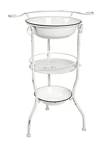 Produktbild: HAKU Möbel Waschtisch antikweiß, Metall - Maße: B 56 cm x H 85 cm x T 40 cm, Style: Industrial