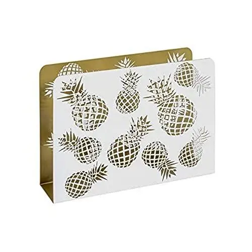 Produktbild: HAKU Möbel Zeitungsständer Gold, weiß, Metall - Maße: B 35 cm x H 26 cm x T 10 cm, Style: Modern