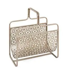 Produktbild: HAKU Möbel Zeitungsständer gold, Metall - Maße: B 37 cm x H 45 cm x T 22 cm, Style: Art Deco