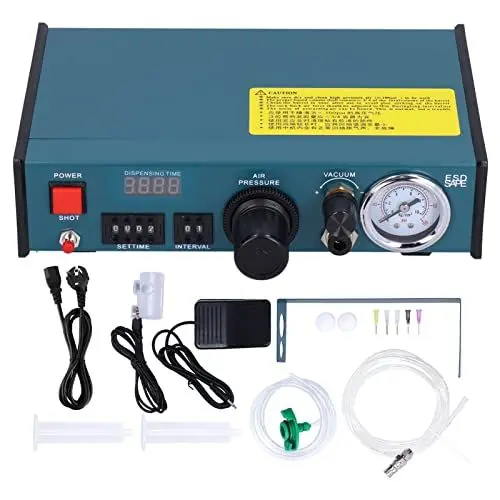 Produktbild: Halbautomatische Kleberspendermaschine, Automatische Lotpasten-Flüssigkeitsklebstoff-Controller-Tropfmaschine (AC 220 V EU-Stecker)