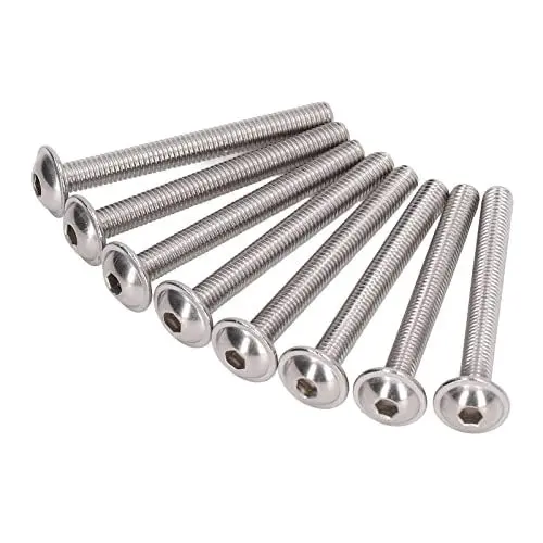 Produktbild: Halbrundschrauben Innensechskantschrauben, Flanschschrauben mit Halbrundkopf Breitere Auflagefläche Fester Edelstahl A2‑70 für nasse Umgebungen(M5*45MM)