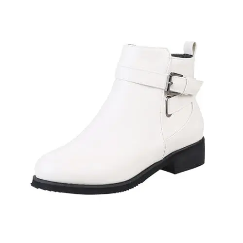 Produktbild: Generisch warehouse deal Reitstiefel Damen Damen Flach Rutschfeste Laufsohle Casual Spitze Zehe Klobiger Blockabsatz Winterst damen sneaker sale artikel unter 1 euro