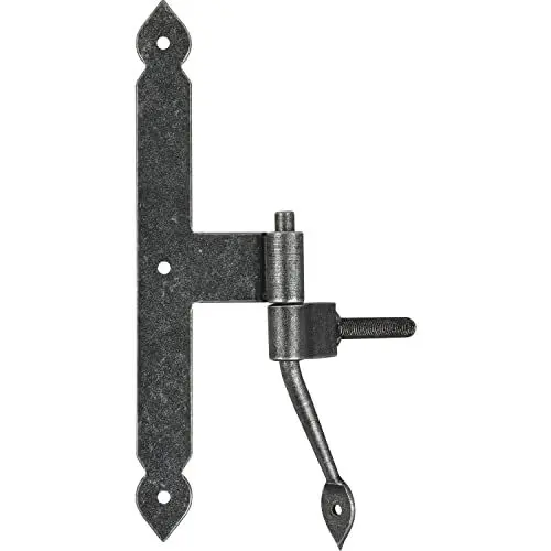 Produktbild: HALCÖ 0127.058.00.0.01 Fensterladen-Mittelband Ladenband Fulp, Fenster-Scharnier Höhe 190 mm, Stahl verzinkt schwarz passiviert, Silber