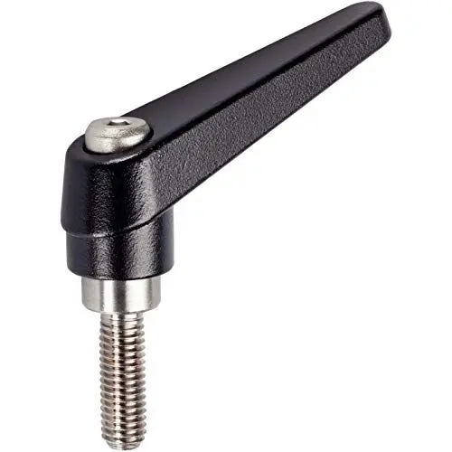 Produktbild: HALDER 24390.0364 Verstellbare Klemmhebel, Schwarz, d1=18 mm / d2=M8 / l1=32 mm