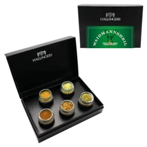 Produktbild: Hallingers Waidmannsheil - Gewürz Geschenkset handmade, 5 Gewürze aus aller Welt - für Jäger (Set) - Muttertagsgeschenk & Geschenkideen zum Vatertag | Neues Zuhause Ruhestand Genesung
