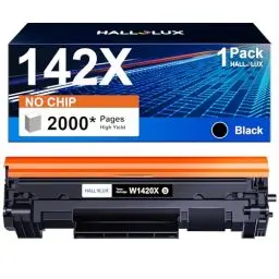 Produktbild: HALLOLUX 142X 142A Toner Schwarz (2000 Seiten) Kompatibel für HP 142A W1420A 142X W1420X für HP Laserjet MFP M140w Toner M110w M110 MFP M140 MFP M139w M139 (Ohne Chip，1-Pack)