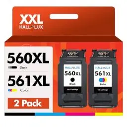 Produktbild: HALLOLUX PG-560XL CL-561XL Druckerpatronen für Canon 560 561 Patronen für Canon Pixma TS5350i Patronen TS5351i TS5350a TS7450A TS7451A TS7450i TS5350 TS7450 TS7451i TS5351 (Schwarz Farbe)