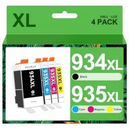 Produktbild: HALLOLUX 934XL 935XL Multipack Kompatibel für HP 934 935 XL Druckerpatronen für HP Officejet 6230 Patronen, für HP OfficeJet Pro 6830 Druckerpatronen 6820 6835 6220 6822 6825 Drucker (4er-Pack)
