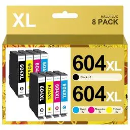 Produktbild: HALLOLUX Druckerpatronen 604 XL Kompatibel für Epson 604 Patronen 604XL Multipack für Epson XP 2205 Patronen für Epson XP 3200 Druckerpatronen XP 4200 XP 3205 XP 4205 Workforce WF 2930 (8er-Pack)