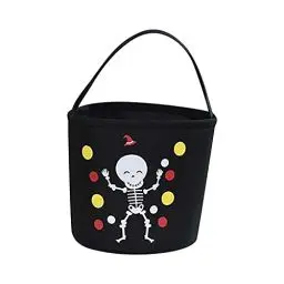 Produktbild: Halloween Candy Bag Groß, Tragetasche aus Canvas mit Halloween Skelett Candy Bag, Halloween Candy Bucket, Stoff Trick or Treat Bags, Halloween Dekoration Outdoor Offer, Angebote Damen