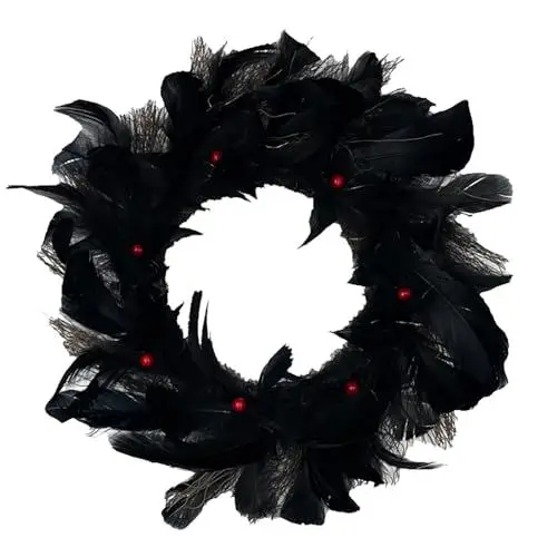Produktbild: Halloween Deko Türkranz zum Aufhängen Halloween Gruselige Türkranz mit Geist Stoffbeine Haustür Haustür Willkommensschmuck Deko Hängeschild Hängende Party Dekor (Black, One Size)