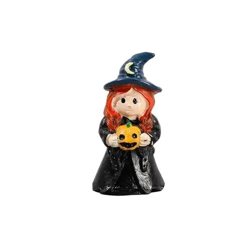 Produktbild: Halloween Dekorationen für den Innenbereich, Miniatur Halloween Hexenfiguren, Mini Hexenstatue aus Kunstharz, süße Tischdorffiguren, Skulptur, Halloween Deko Günstig Sale, Sale Angebote