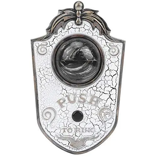 Produktbild: Halloween Einäugige Türklingel Tür Hängende Dekoration mit Sound Edelstahl Augapfel (7,1 x 4,3 Zoll)(Weiß)