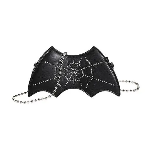 Produktbild: Halloween Fledermaus und Winter koreanische Mode Umhängetasche Outdoor Mode Umhängetasche Umhängetaschen Rot (Black, One Size)