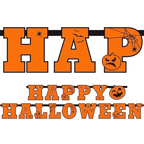 Produktbild: Halloween Girlande Happy Halloween ca. 210 cm lang Girlanden Banner
