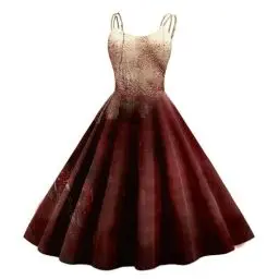 Produktbild: Halloween Kostüm Damen Gruselig Halloween Kostüme Für Frauen Gothic A Line Spaghetti Strap Sleeveless Sexy Kleid Mittelalter Black Dress Gothic Halloween Kostüm Mittelalter Damen