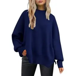 Produktbild: Halloween Kostüm Damen Kaschmir Pullover Damen 100% Merinowolle Strickpullover Sweater Damen Pullover Stehkragen Damen Strickmantel Damen Vintage Pullover Damen Kaschmir Cashmere Kapuzenpullover Damen