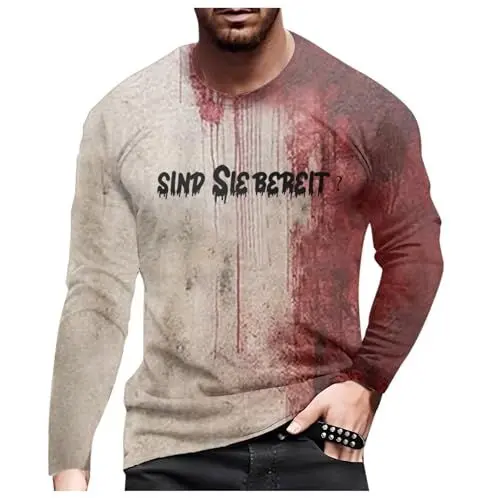 Produktbild: Halloween Kostüm Herren Halloween Hemd Shirt Herren Kostüm Kostüm Blut Oversize Costume Lustig Lustiges Gruselig Kürbis Männer Outfit Blutiges Kleid Paar Kostüme Problem Gelöst Skelett Erwachsene,XXL