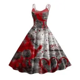 Produktbild: Halloween Kostüm Kinder Jungen Halloween Kostüme Für Frauen Gothic A Line Spaghetti Strap Sleeveless Sexy Kleid Kleider Damen Elfen Kostüm Halloween Kostüm Herren Partykleid Damen Festival Kleid