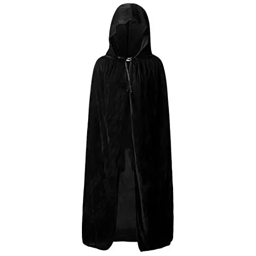 Produktbild: Halloween Kostüm Umhänge und Kostüme für Herren mit Kapuze, Lange Paare, Halloween-Jacke, Mittelalterliche Rüstungsschienen (Black, L)