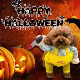 Produktbild: Halloween Kostüme für Hunde,Rouhuhura Hund Kostüm Kleidung Katze Cosplay Party Anzug Lustiges Hundekostüm, Hund Kostüm Haustier Cosplay Party Anzug, Haustiere Jumpsuit für Halloween(L)