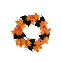 Produktbild: Halloween Kranz Deko Hängende Türkranz Halloween Gruselige Türkranz mit Geist Stoffbeine Haustür Haustür Willkommensschmuck Deko für Haustür Wanddekoration Party (Multicolor, One Size)