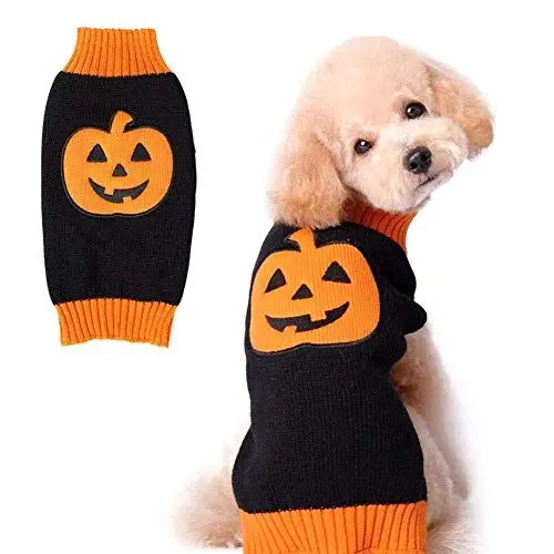 Produktbild: Halloween Kürbis Haustier Hund Pullover Urlaub Party Für Katze Und Puppy Kleider Für Kleine Mittelgroße Hunde