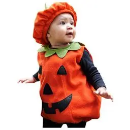Produktbild: Halloween Kürbises Kostüm Kinder Halloween Pumpkin Strampler Kinder Atmungsaktive Bodysuit Unisex Halloween-Kostüm Bequeme Kinderkostüme Cosplay Overall Neugeborenen Kleidung Festival Outfit